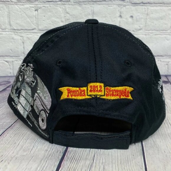 Hat Cap Strap Back Black Team CALNASH Ponoka Stampede 2012 Cap Embroidered Horse - Picture 3 of 8